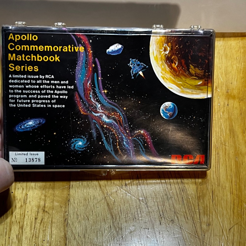 RCA Apollo Commemorative Matchbook Series Limited Edition Space NASA Set
